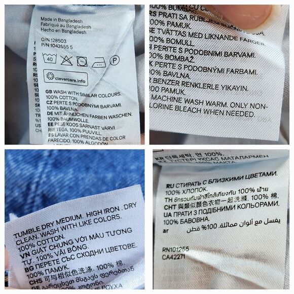 💜H&M Blue 90's Baggy Ultra High Waist Jeans Size 12/31 - Picture 12 of 12